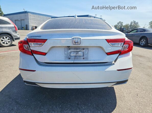 1HGCV1F18KA123998 2019 HONDA ACCORD White Rear view