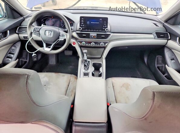 1HGCV1F18KA161389 2019 HONDA ACCORD Blue Widok deski rozdzielczej