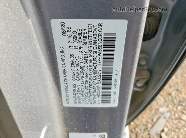 1HGCV1F18LA122612 2020 HONDA ACCORD Silver Вид підкапотного простору