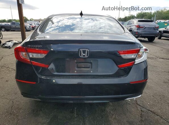 1HGCV1F18LA157425 2020 HONDA ACCORD Black Вид ззаду