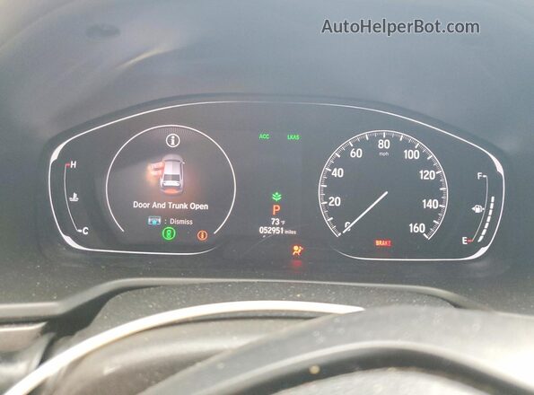 1HGCV1F18LA157425 2020 HONDA ACCORD Black Вид щитка приладів