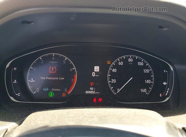 1HGCV1F18NA023162 2022 HONDA ACCORD Black ხელსაწყოთა პანელის ხედი