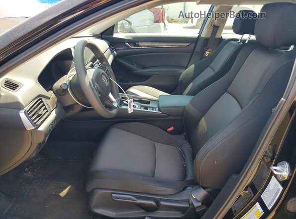 1HGCV1F18NA023162 2022 HONDA ACCORD Black წინა სალონის ხედი