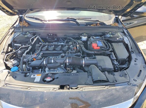 1HGCV1F18NA023162 2022 HONDA ACCORD Black უკანა სალონის ხედი