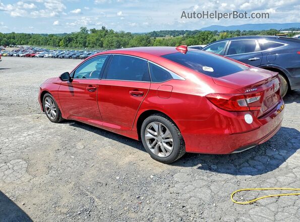 1HGCV1F19JA050283 2018 HONDA ACCORD Red Задня ліва чверть