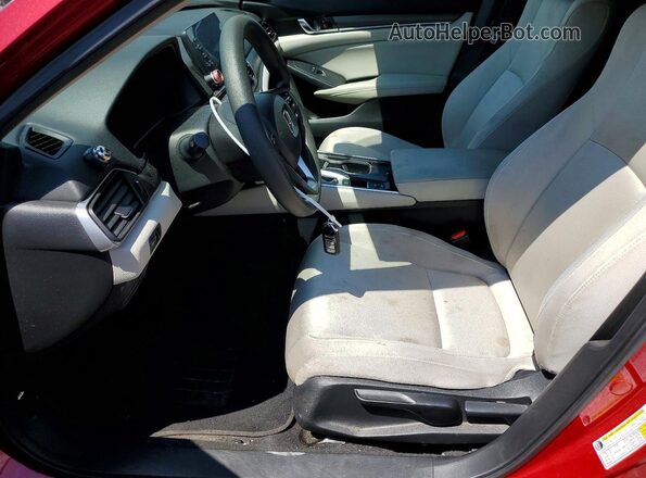 1HGCV1F19JA050283 2018 HONDA ACCORD Red Вид салону спереду