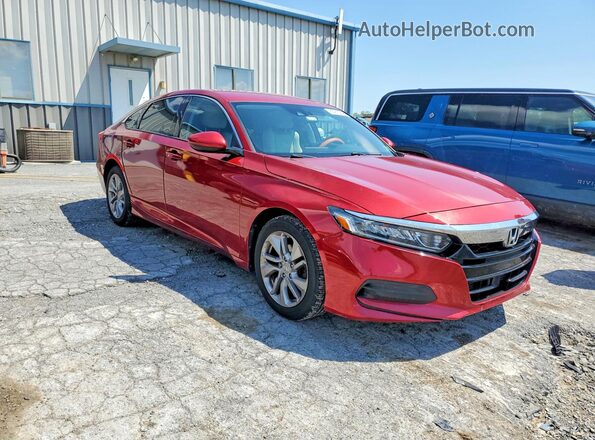 1HGCV1F19JA050283 2018 HONDA ACCORD Red Передня права чверть