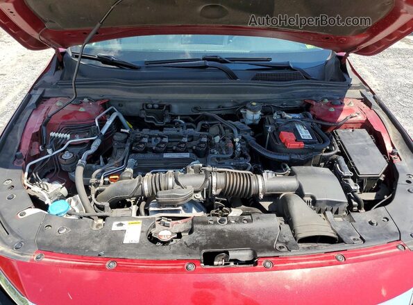 1HGCV1F19JA050283 2018 HONDA ACCORD Red Вид задньої частини салону