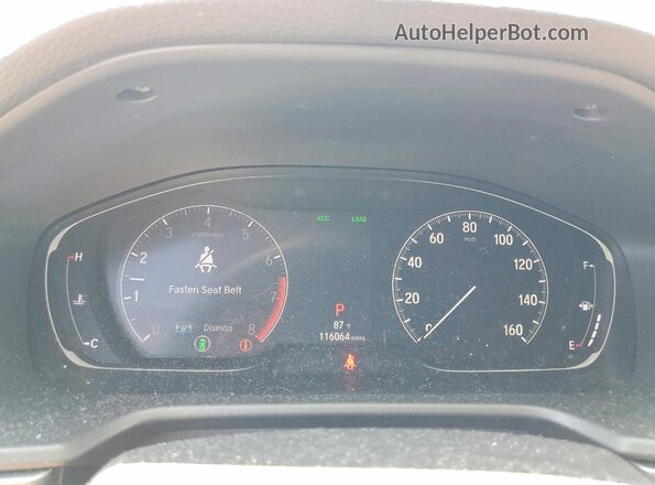 1HGCV1F19JA050283 2018 HONDA ACCORD Red Вид щитка приладів