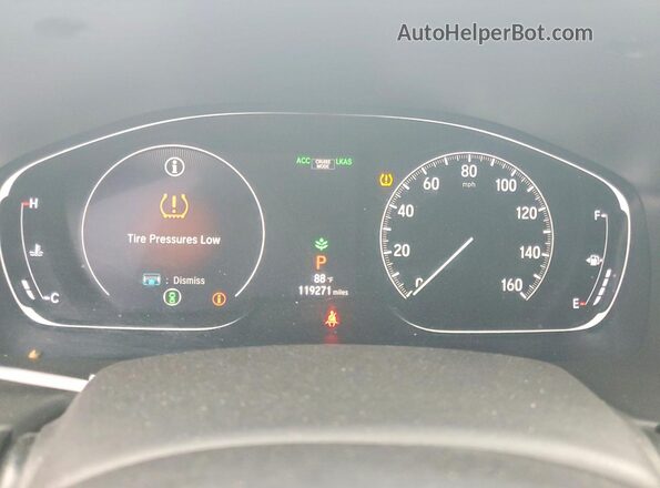 1HGCV1F19JA118968 2018 HONDA ACCORD Серебряный Вид щитка приборов