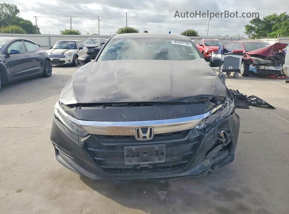 1HGCV1F19JA166440 2018 HONDA ACCORD Black Widok z przodu