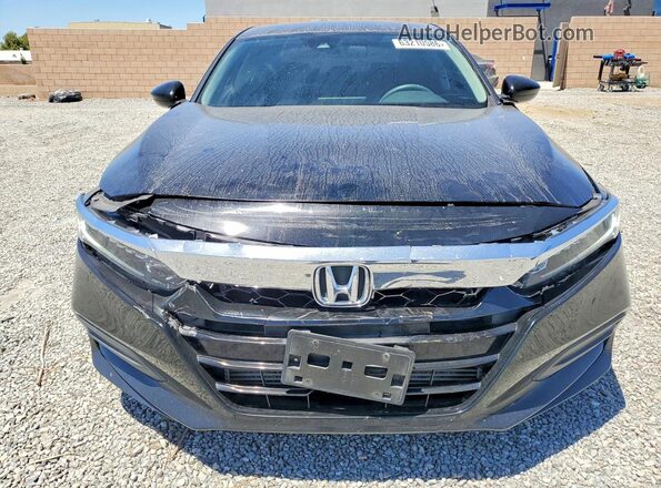 1HGCV1F19JA173808 2018 HONDA ACCORD Black Вид спереду