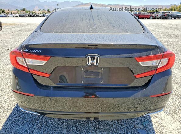 1HGCV1F19JA173808 2018 HONDA ACCORD Black Вид ззаду