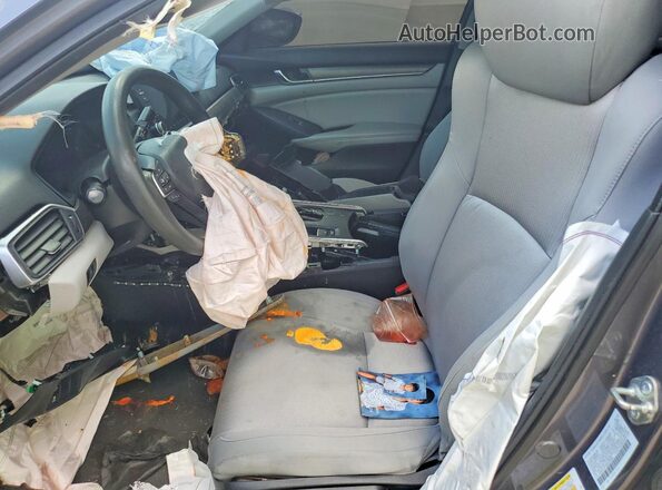 1HGCV1F19JA206483 2018 HONDA ACCORD Серый Вид салона спереди