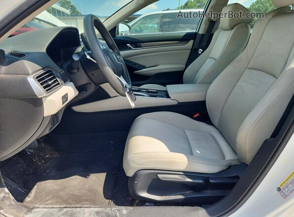 1HGCV1F19KA029046 2019 HONDA ACCORD White Front interior view