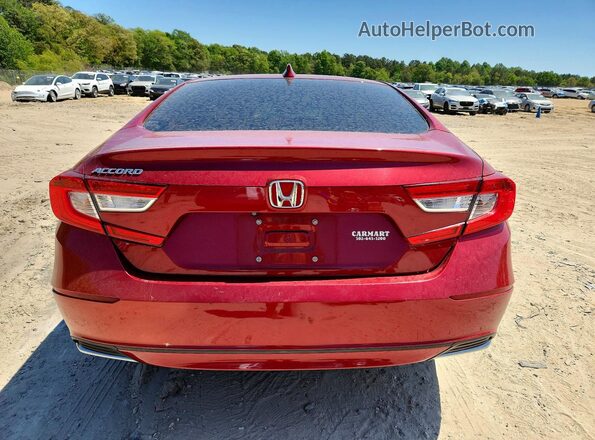1HGCV1F19KA076366 2019 HONDA ACCORD Red უკანა ხედი