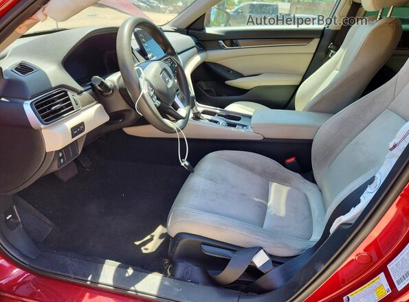 1HGCV1F19KA076366 2019 HONDA ACCORD Red წინა სალონის ხედი