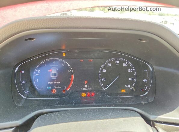 1HGCV1F19KA076366 2019 HONDA ACCORD Red ხელსაწყოთა პანელის ხედი