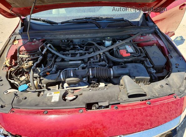 1HGCV1F19KA076366 2019 HONDA ACCORD Red უკანა სალონის ხედი