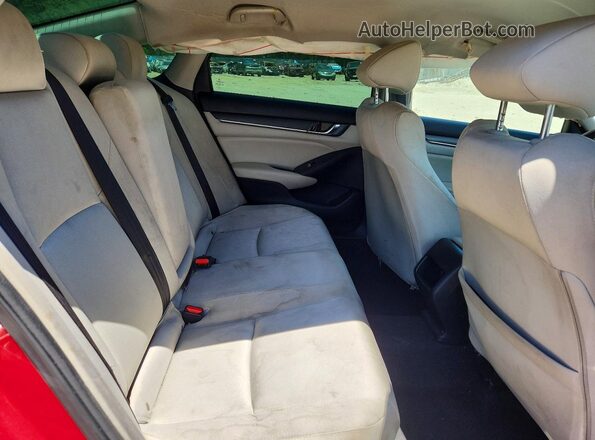 1HGCV1F19KA076366 2019 HONDA ACCORD Red უკანა სავარძლების ხედი