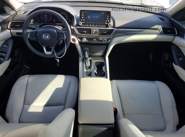 1HGCV1F19KA143032 2019 HONDA ACCORD Белый Вид панели приборов