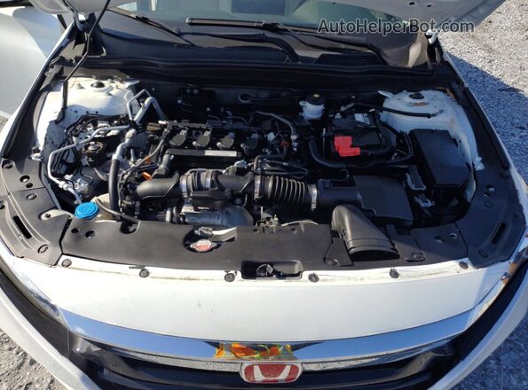 1HGCV1F19KA143032 2019 HONDA ACCORD Белый Вид задней части салона