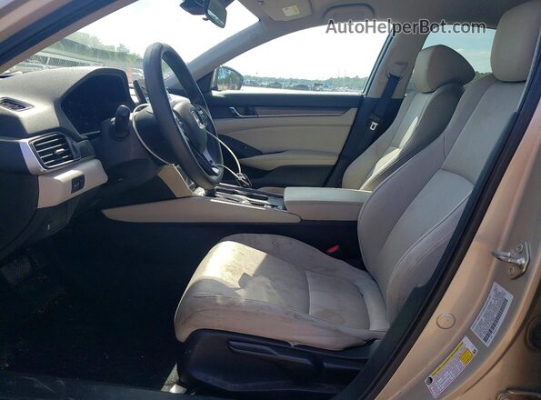 1HGCV1F19LA116592 2020 HONDA ACCORD Tan Вид салону спереду