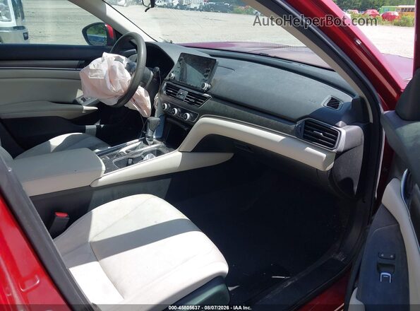 1HGCV1F19LA117547 2020 HONDA ACCORD Красный Вид салона спереди