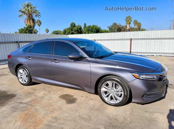 1HGCV1F1XJA127906 2018 HONDA ACCORD Серый Передняя правая четверть
