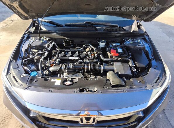 1HGCV1F1XJA127906 2018 HONDA ACCORD Серый Вид задней части салона