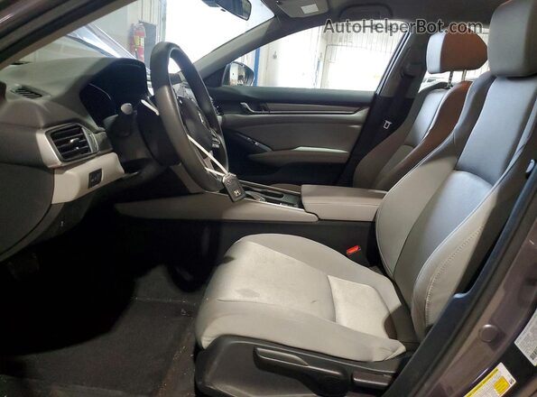1HGCV1F1XJA264067 2018 HONDA ACCORD Gray წინა სალონის ხედი