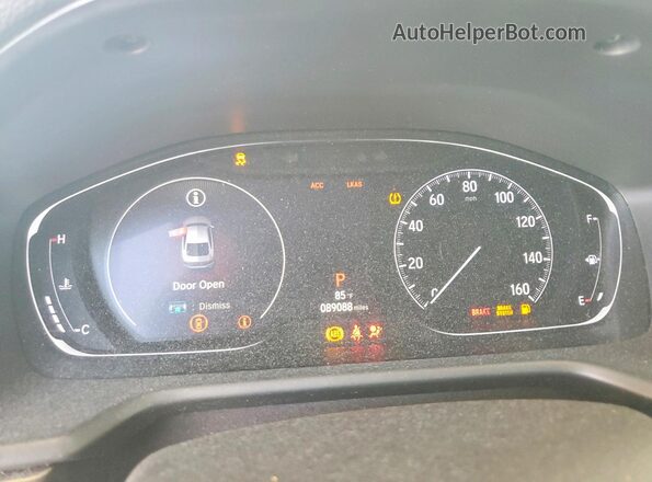 1HGCV1F1XKA043957 2019 HONDA ACCORD Blue ხელსაწყოთა პანელის ხედი