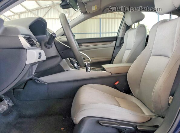 1HGCV1F1XKA043957 2019 HONDA ACCORD Blue წინა სალონის ხედი