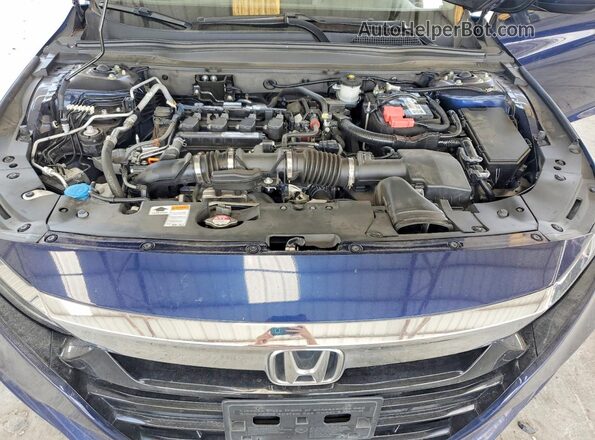 1HGCV1F1XKA043957 2019 HONDA ACCORD Blue უკანა სალონის ხედი