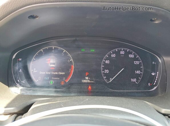 1HGCV1F1XKA049919 2019 HONDA ACCORD Черный Вид щитка приборов