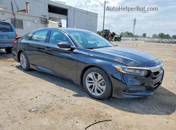 1HGCV1F1XKA049919 2019 HONDA ACCORD Черный Передняя правая четверть
