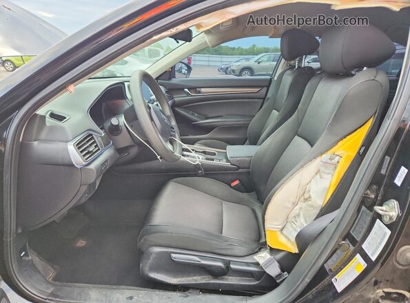 1HGCV1F1XKA086095 2019 HONDA ACCORD Black Вид салону спереду