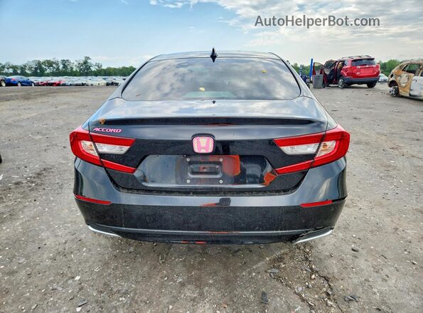 1HGCV1F1XKA086095 2019 HONDA ACCORD Black Вид ззаду
