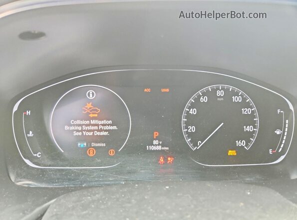 1HGCV1F1XKA086095 2019 HONDA ACCORD Black Вид щитка приладів