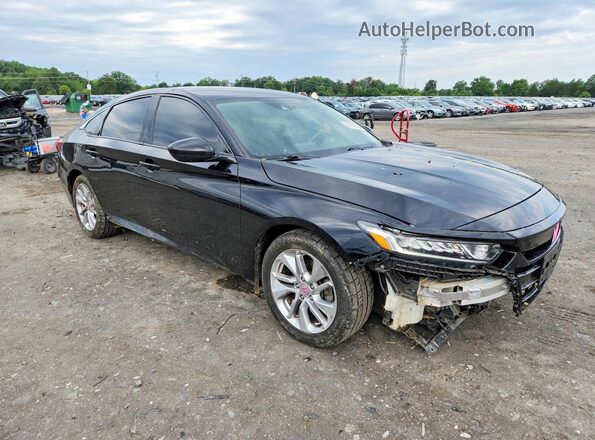 1HGCV1F1XKA086095 2019 HONDA ACCORD Black Передня права чверть