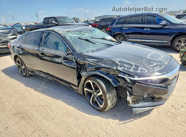 1HGCV1F1XLA041904 2020 HONDA ACCORD Black Delantero derecho