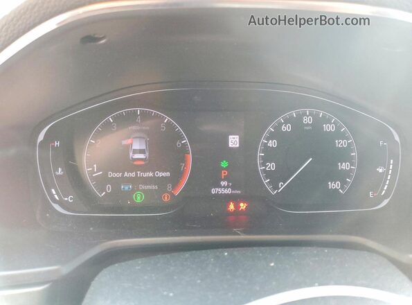1HGCV1F1XLA055608 2020 HONDA ACCORD Charcoal Widok zestawu wskaźników