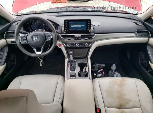 1HGCV1F1XMA036056 2021 HONDA ACCORD Red წინა პანელის ხედი