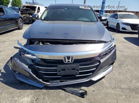 1HGCV1F1XMA075567 2021 HONDA ACCORD Gray Widok z przodu