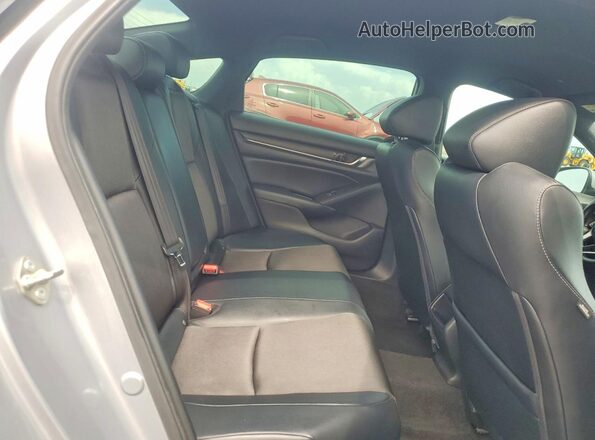 1HGCV1F30JA018405 2018 HONDA ACCORD Silver უკანა სავარძლების ხედი