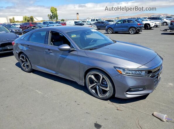 1HGCV1F30JA076675 2018 HONDA ACCORD Charcoal წინა მარჯვენა