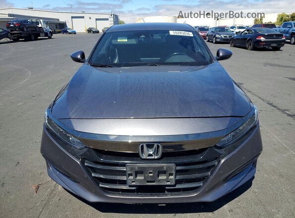 1HGCV1F30JA076675 2018 HONDA ACCORD Charcoal წინა ხედი
