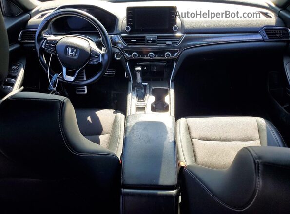 1HGCV1F30JA076675 2018 HONDA ACCORD Charcoal წინა პანელის ხედი