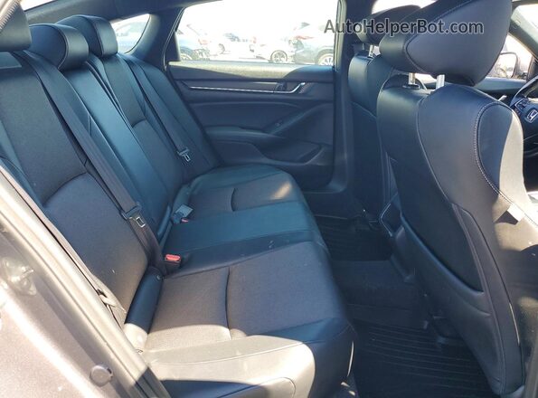 1HGCV1F30JA076675 2018 HONDA ACCORD Charcoal უკანა სავარძლების ხედი