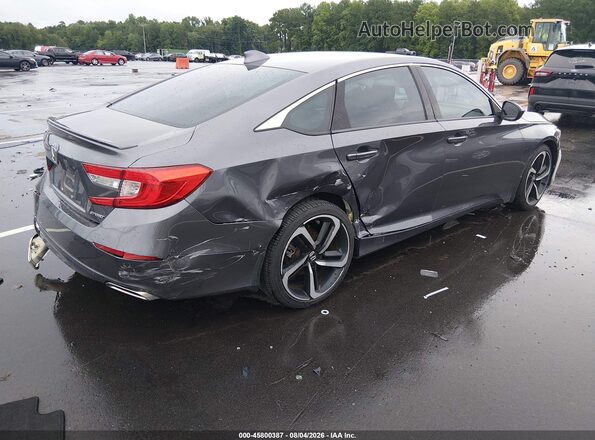 1HGCV1F30JA240765 2018 HONDA ACCORD Gray Задня права чверть